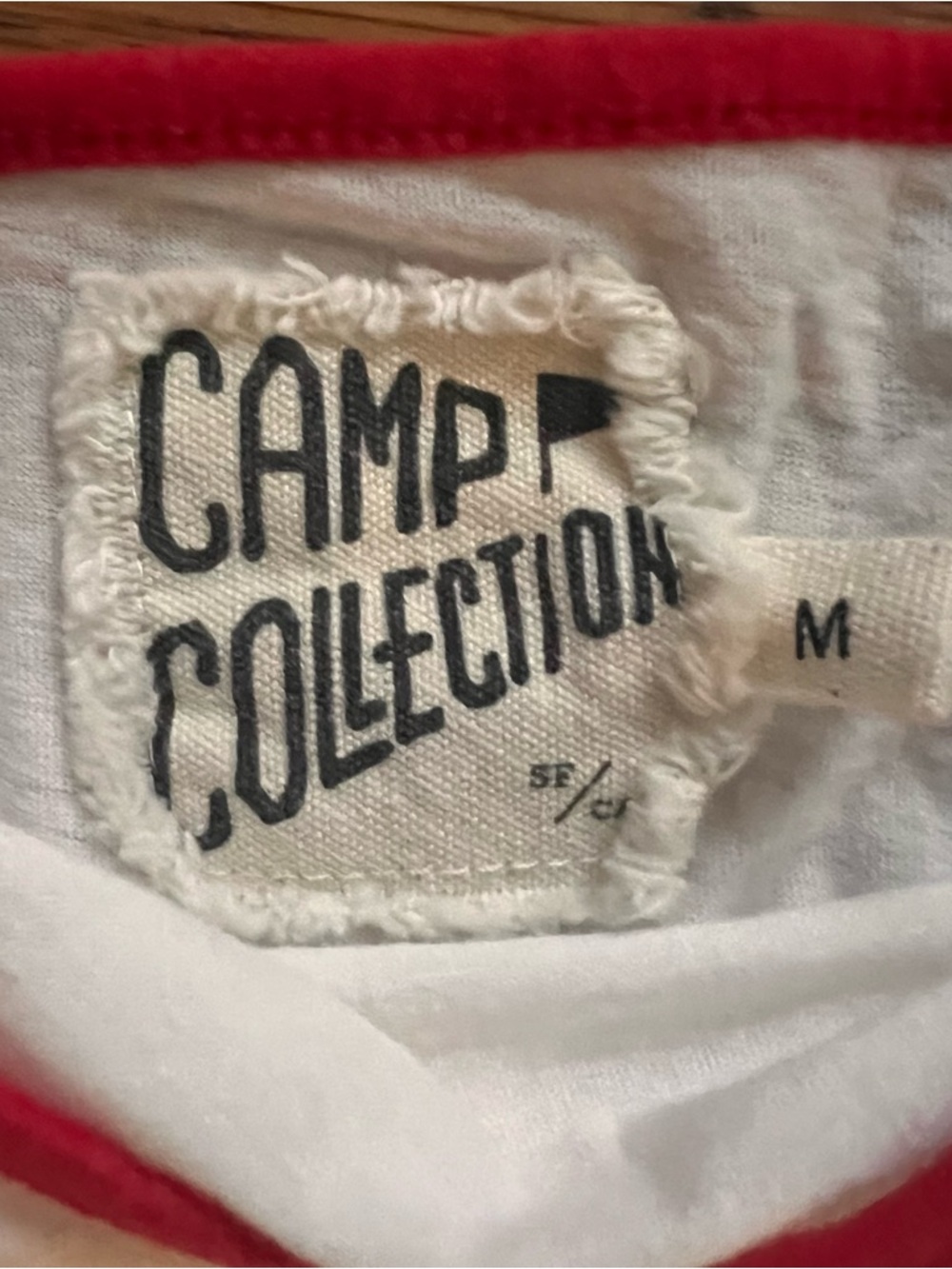 Camp Collection S.F. Red Trim Strappy Cami Tank Top - Babe Script Cotton Blend M - Picture 6 of 8